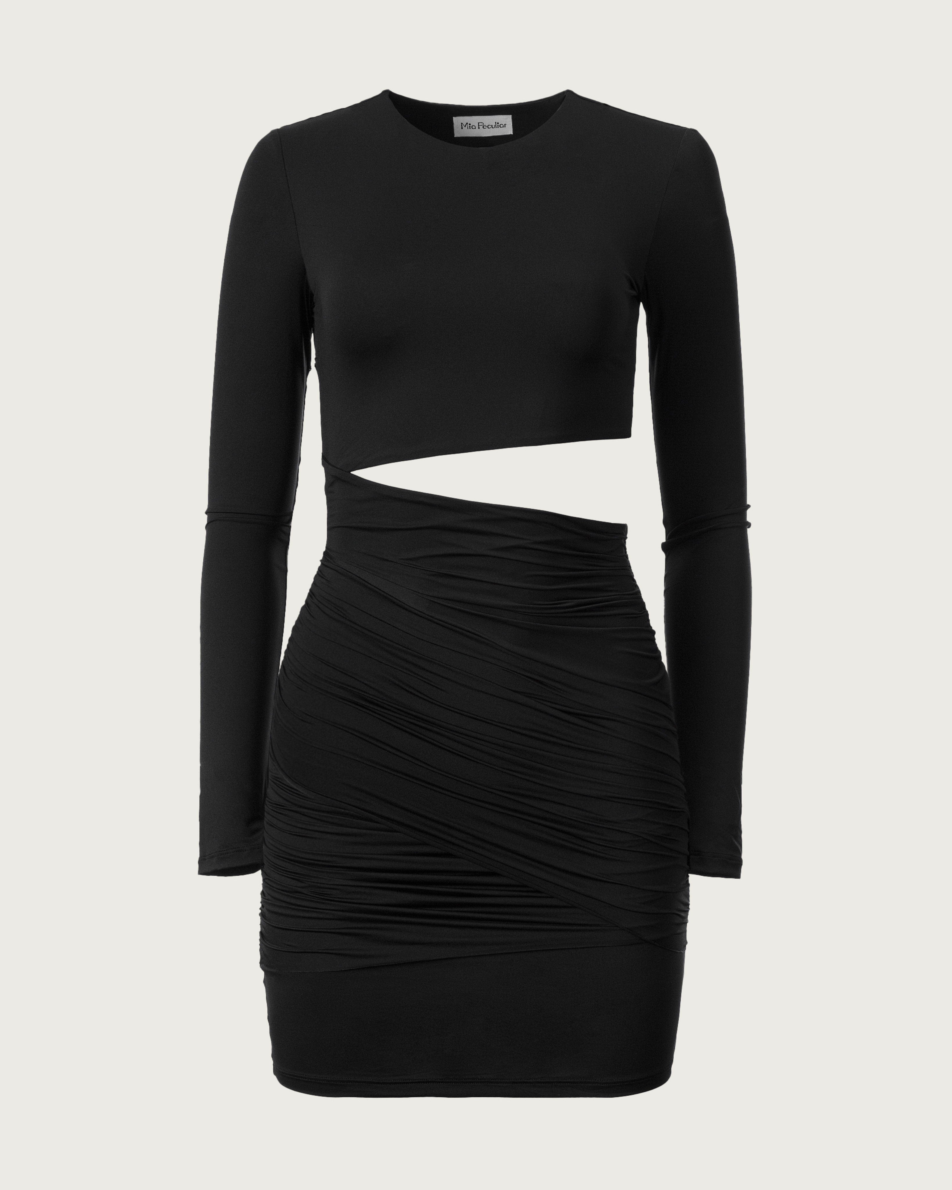 Rochie Mini cu Decupaj Asimetric