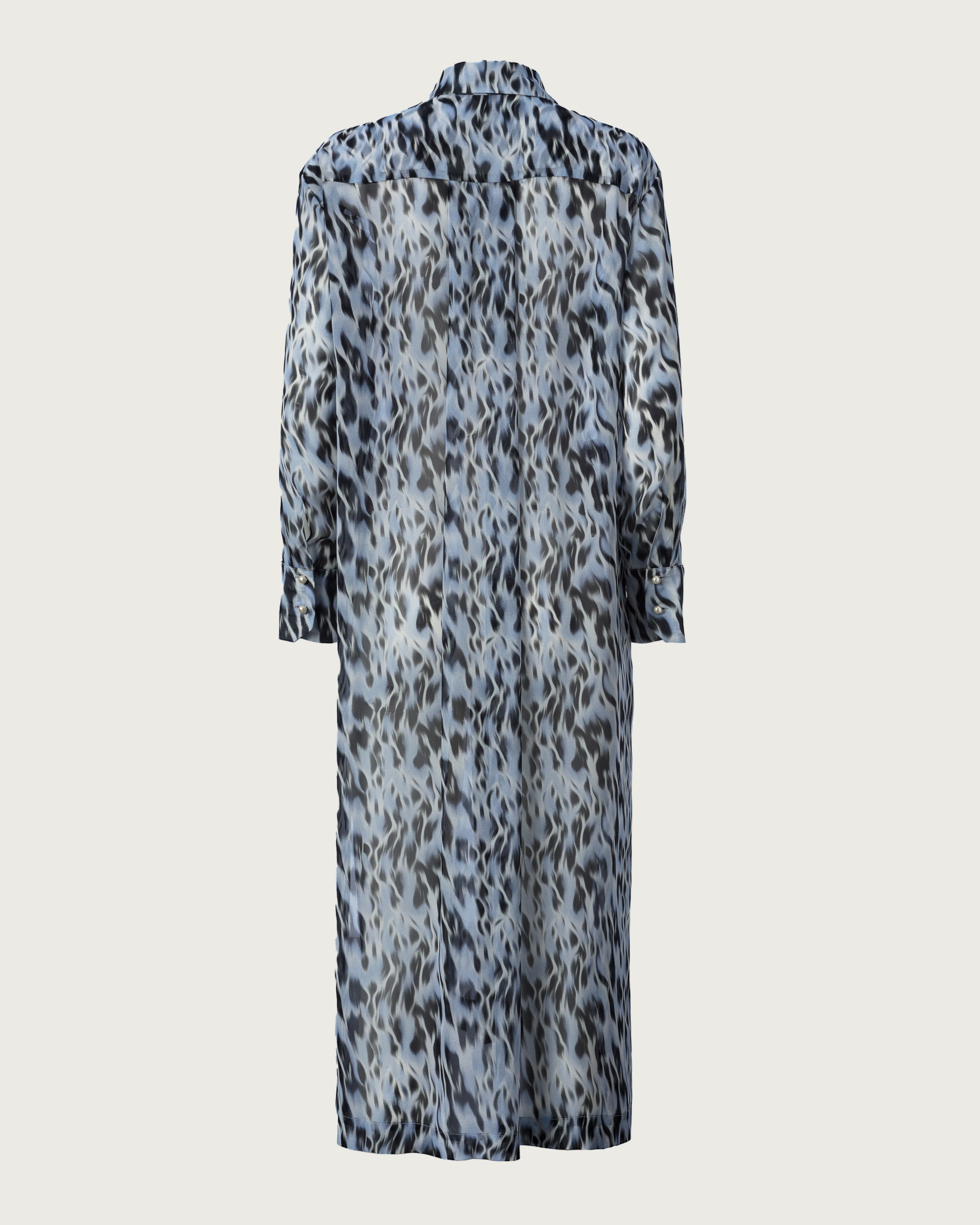 Rochie-Camasa din Georgette de Matase cu Print Feather