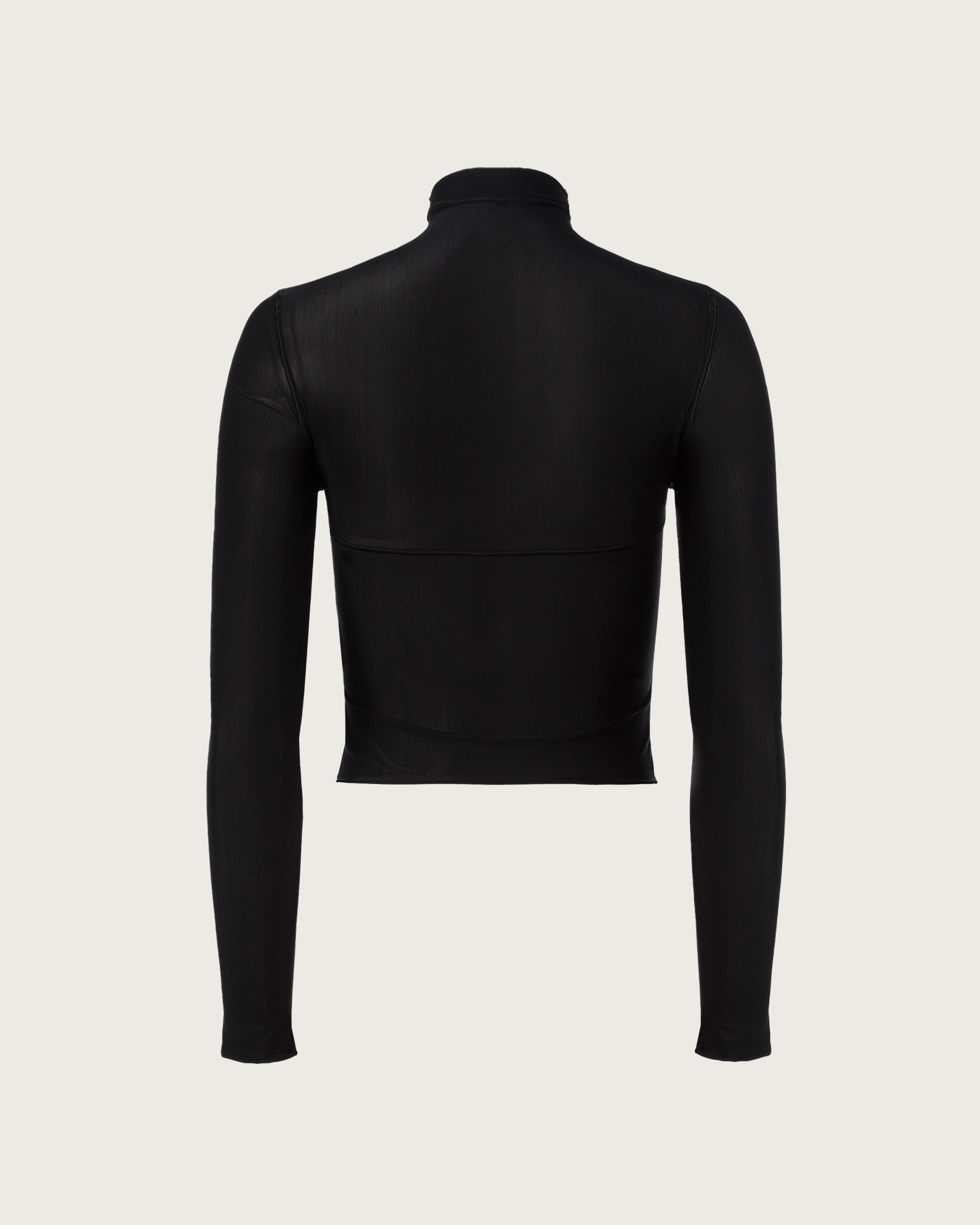 Top cu Guler Inalt Transparent