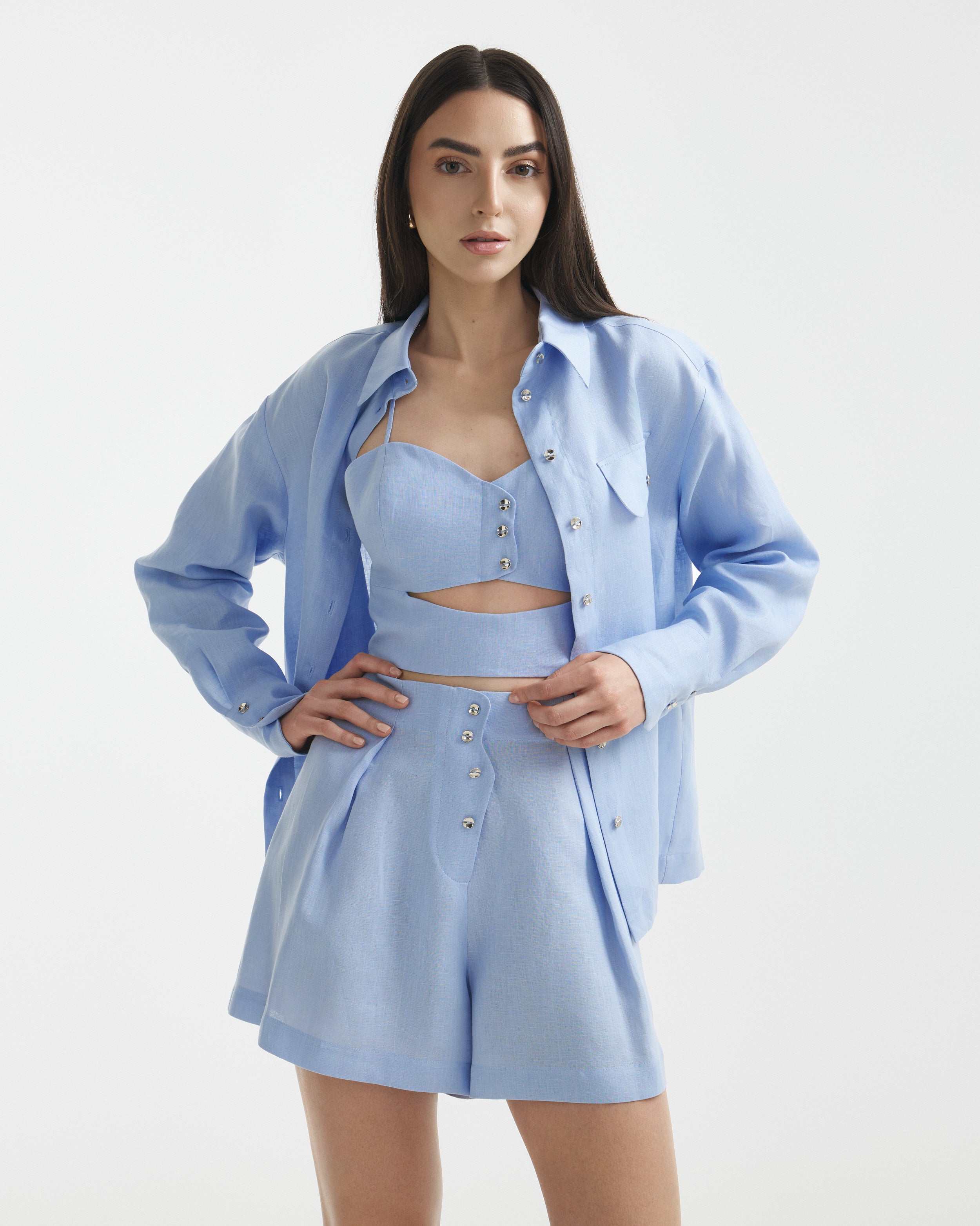 Camasa Wave din In Icy Blue