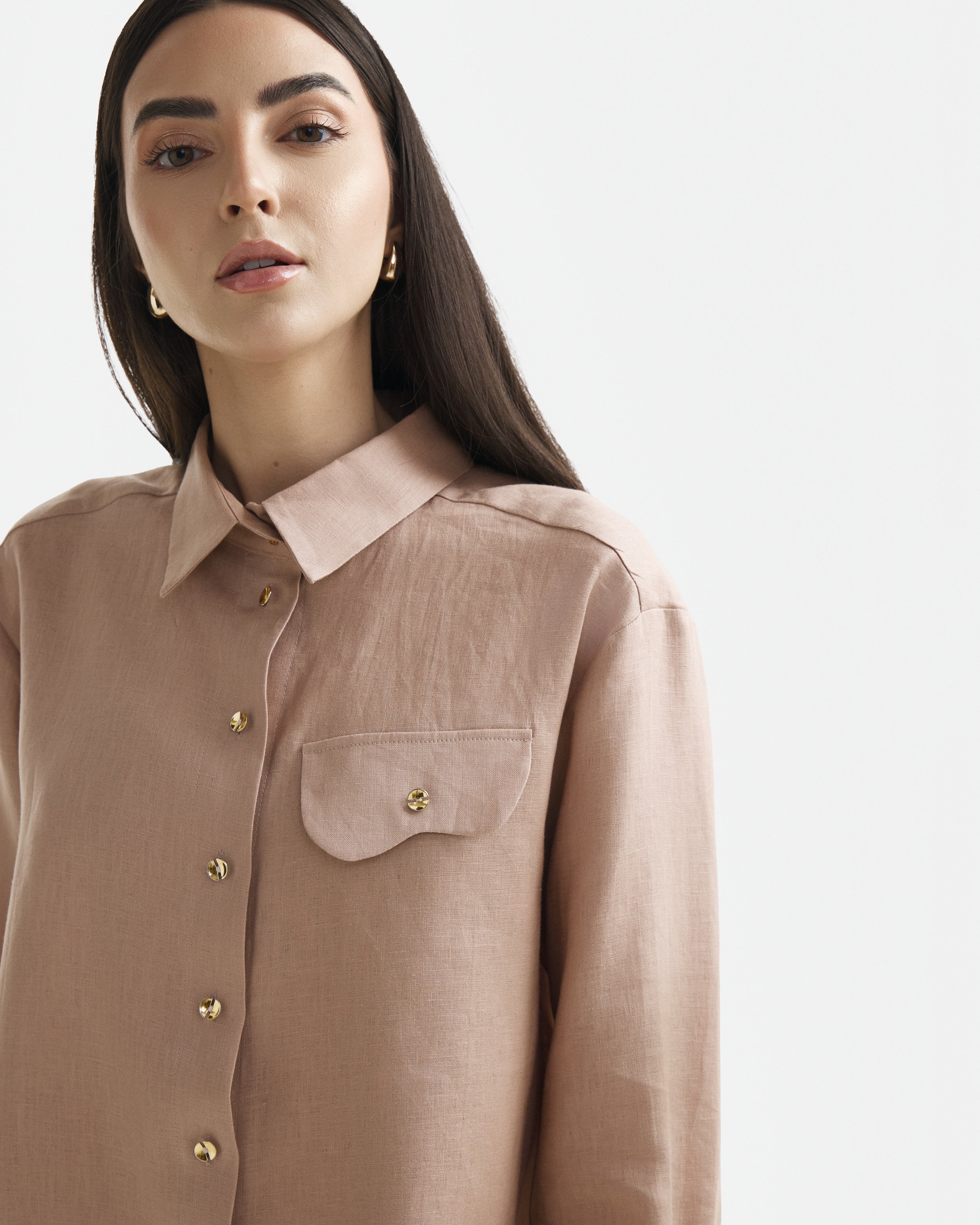 Camasa Wave din In Warm Taupe