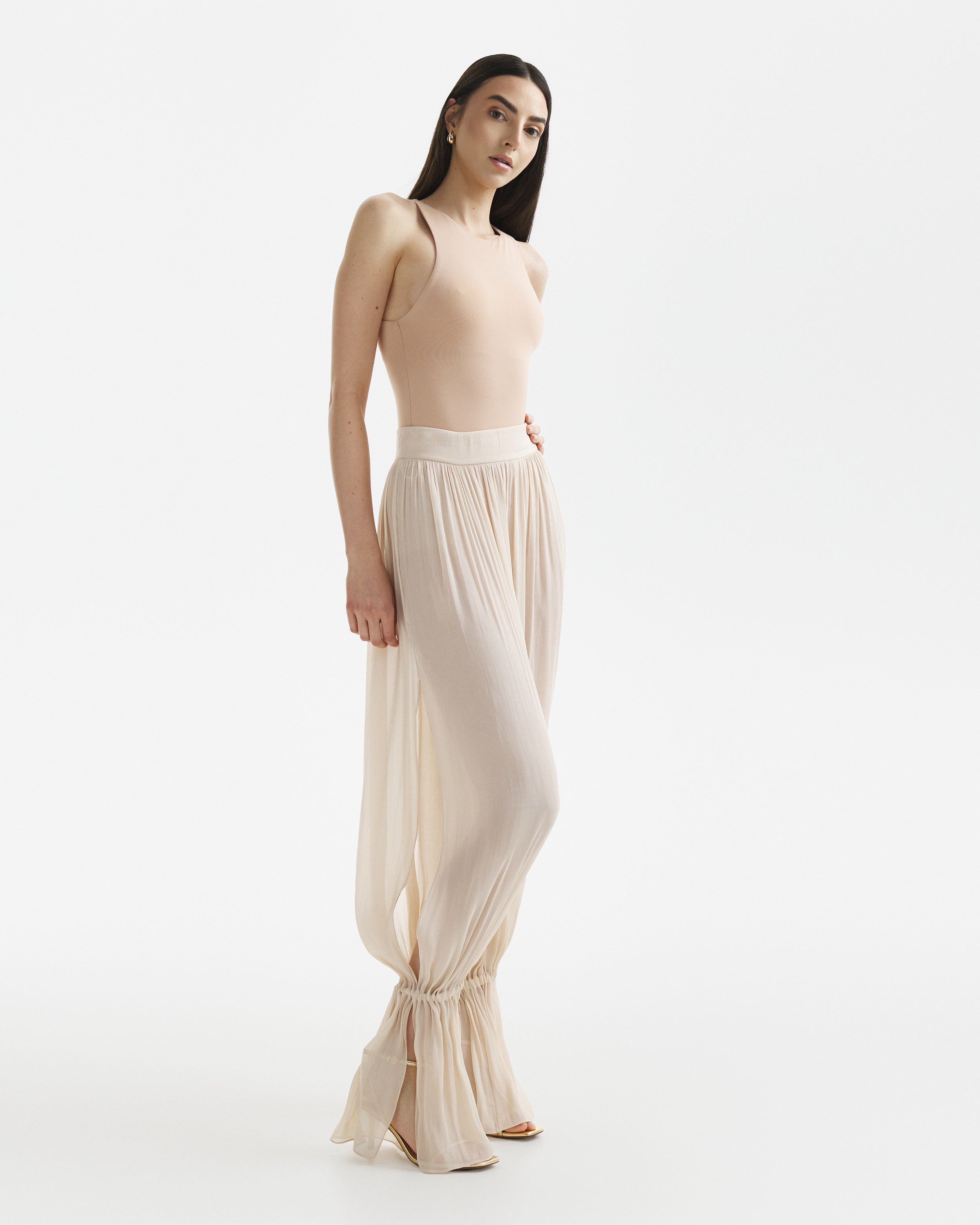 Pantaloni Glazed Balloon Cream