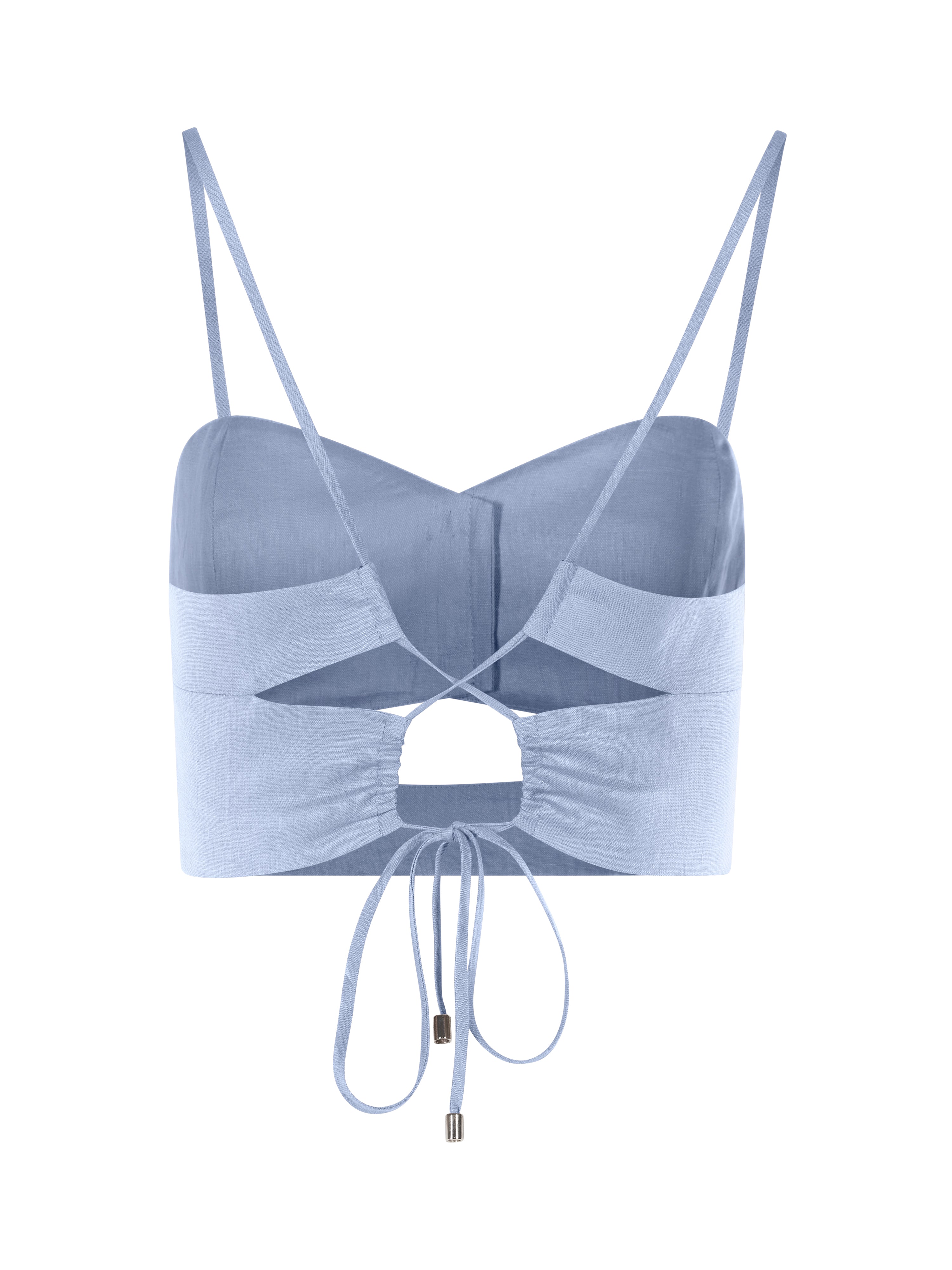 Wave Corset Top Din In Icy Blue