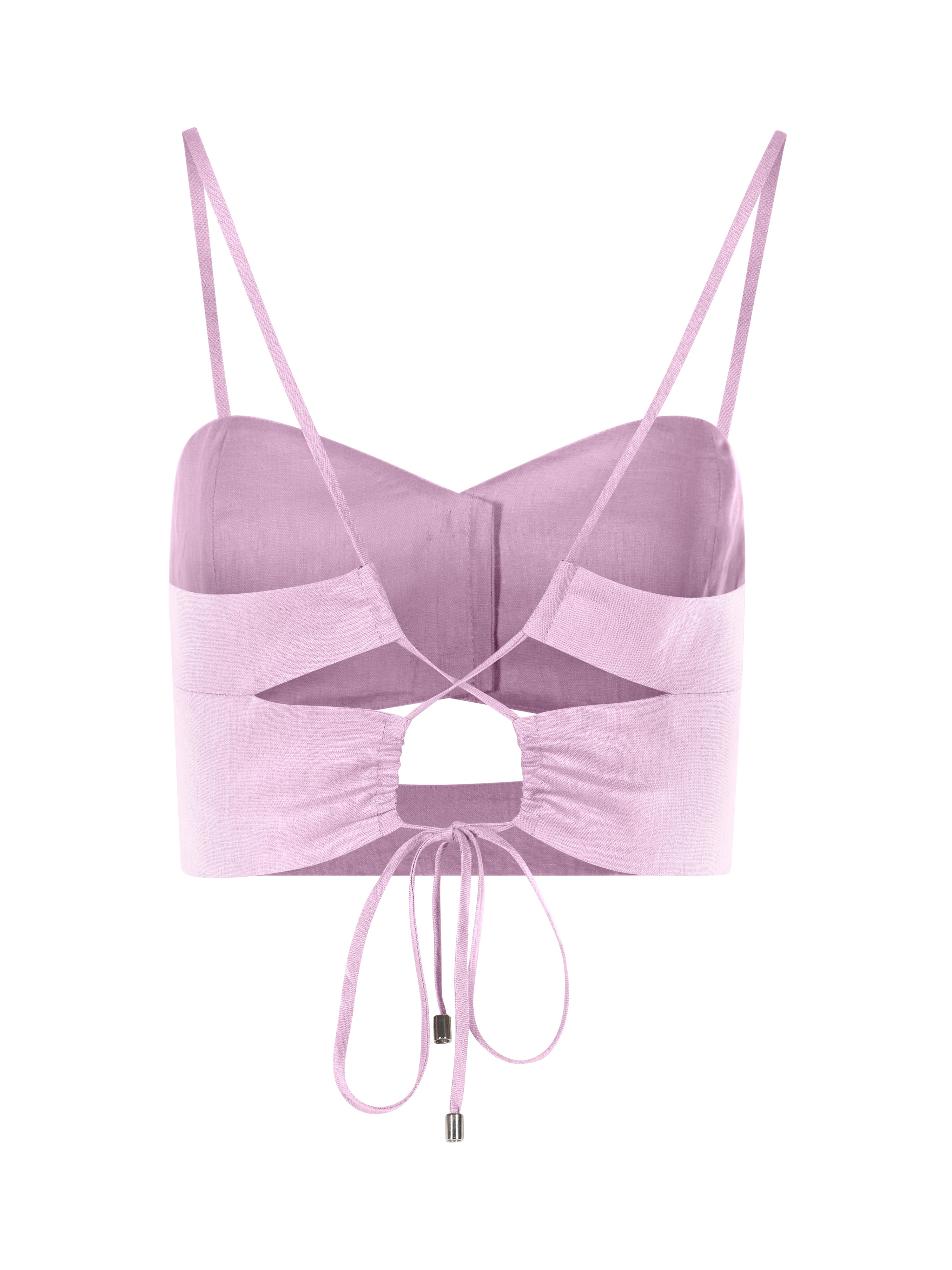 Wave Corset Top Din In Candy Pink