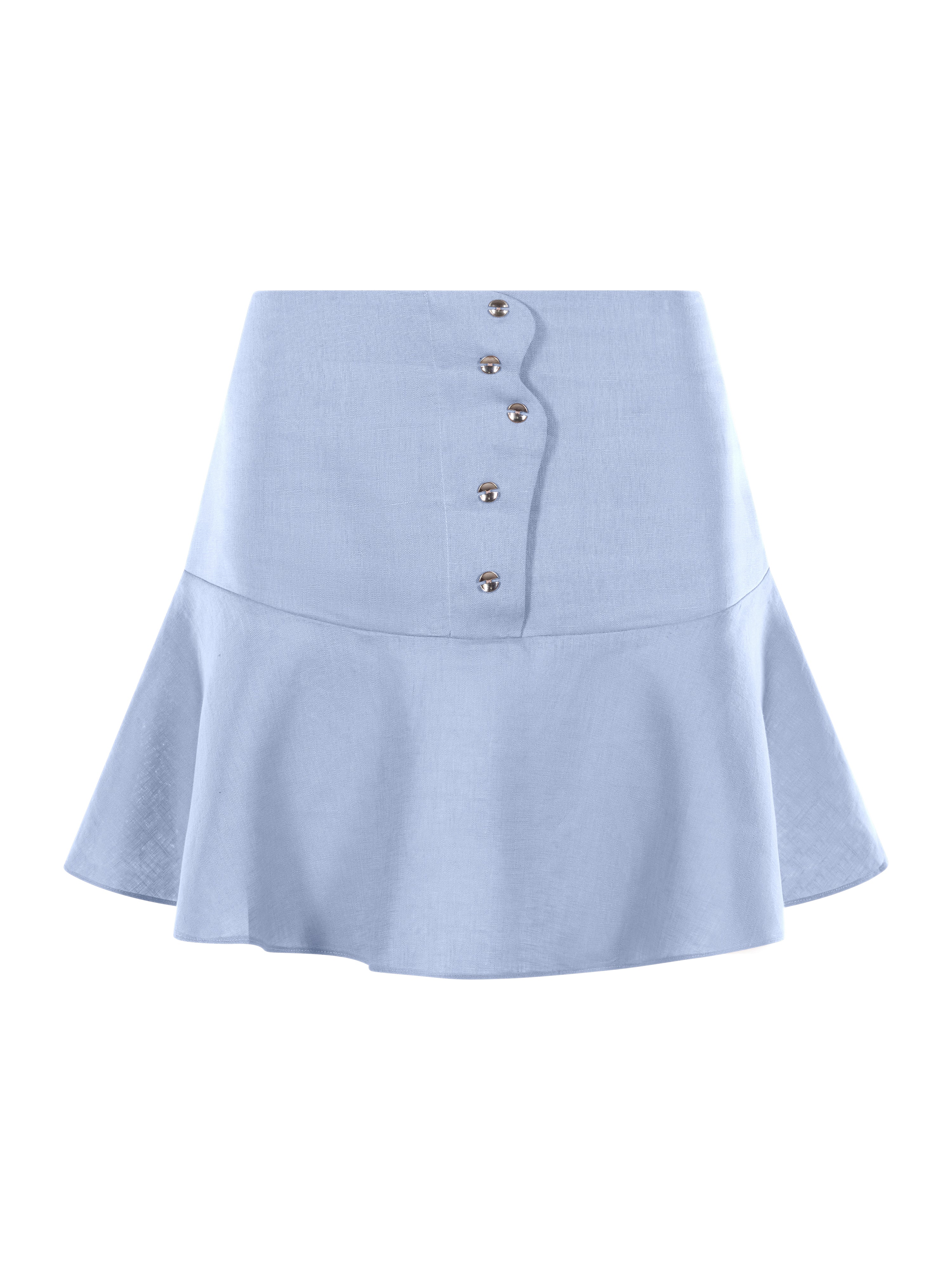 Fusta Mini Wave Din In Icy Blue