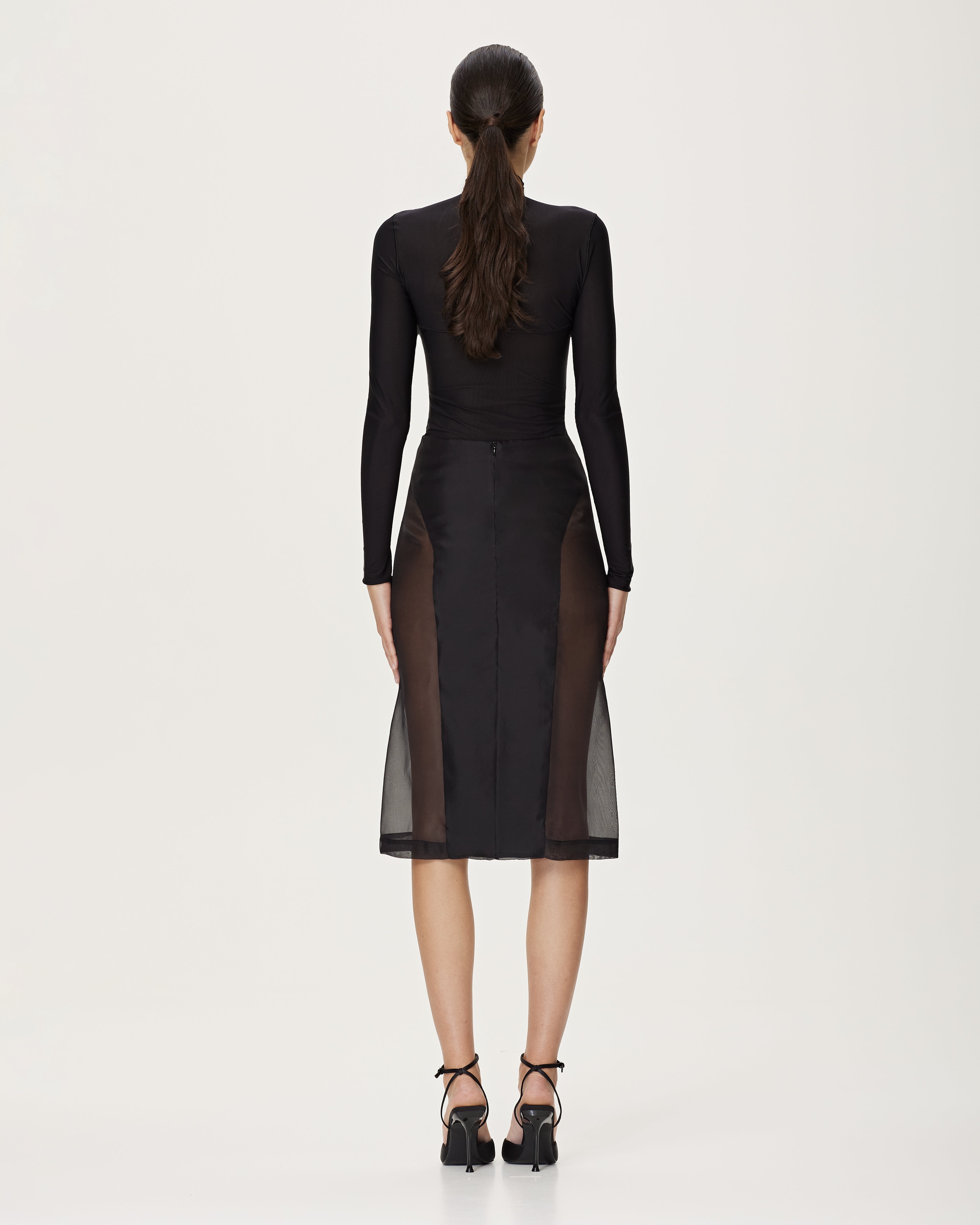 Fusta Midi din Organza