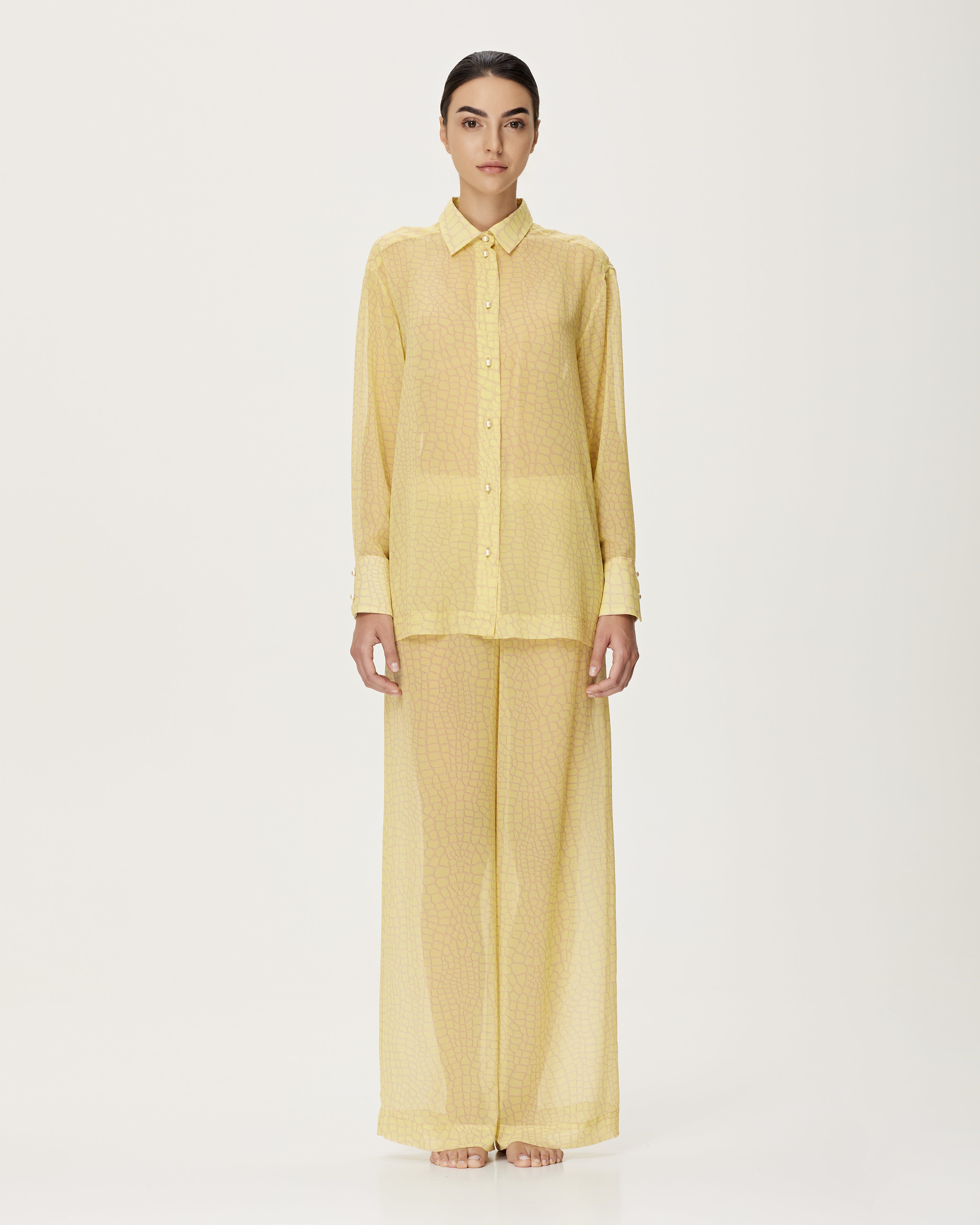 Camasa Croco din Georgette de Matase
