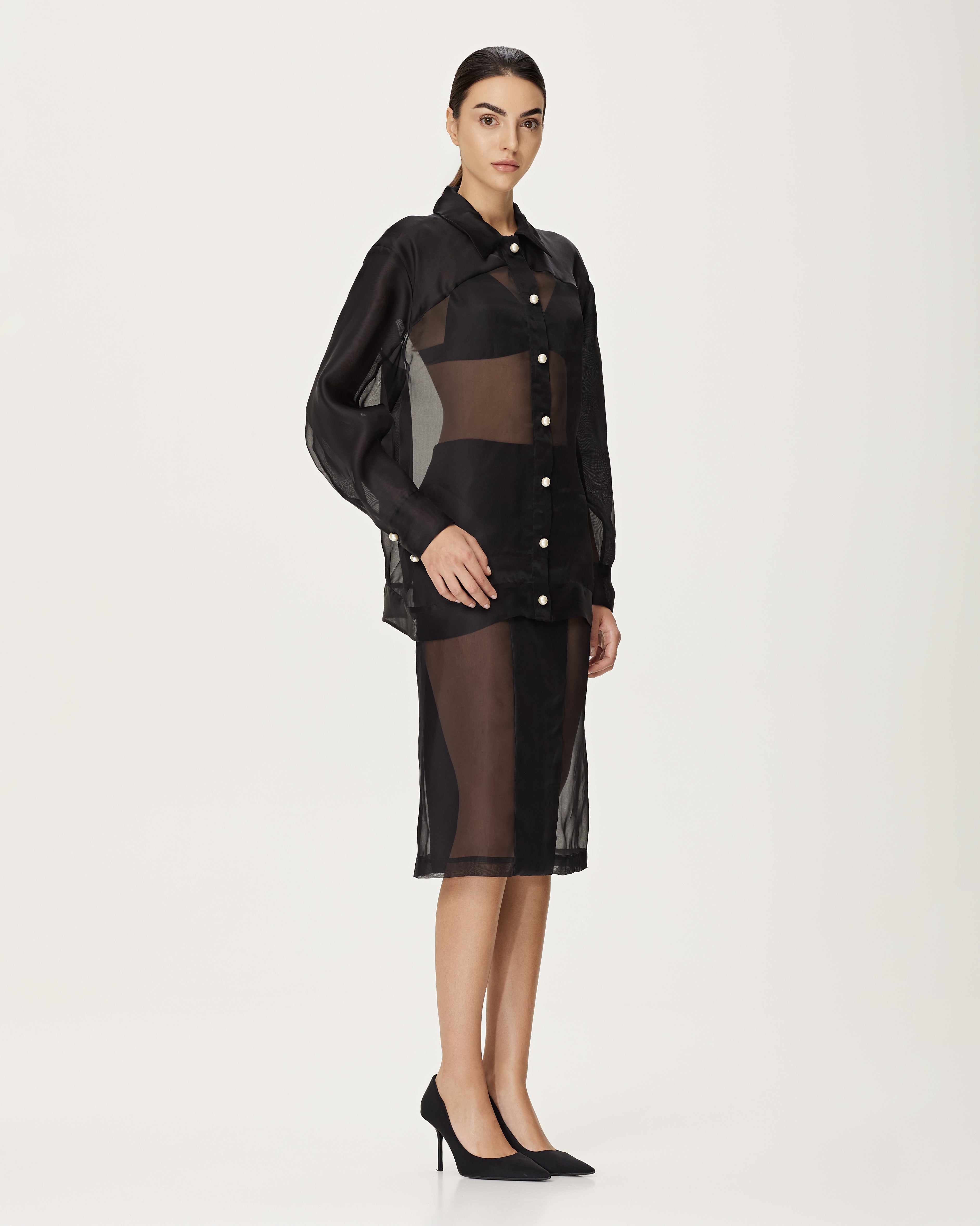 Geaca Bomber din Organza si Perle