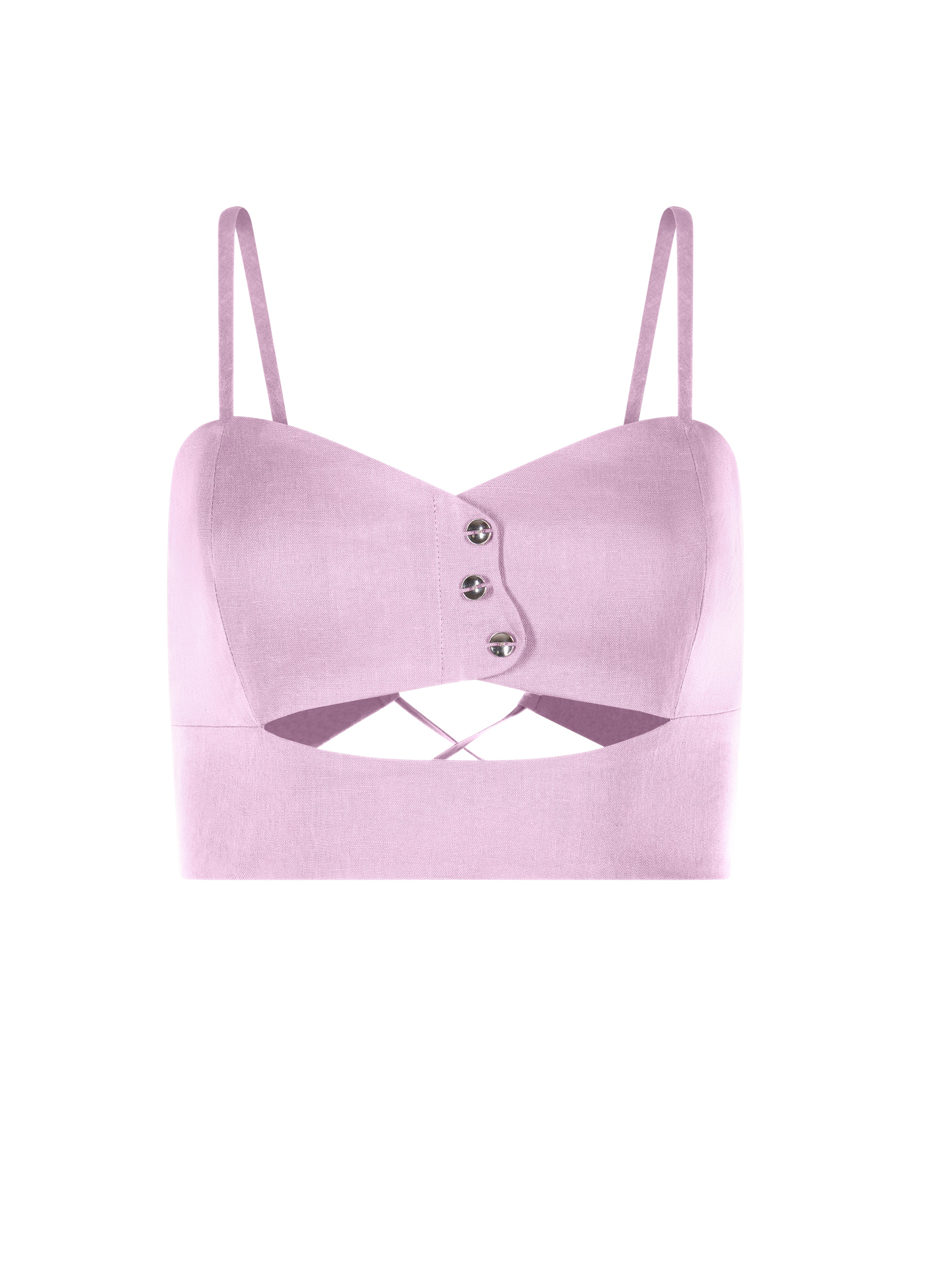 Wave Corset Top Din In Candy Pink