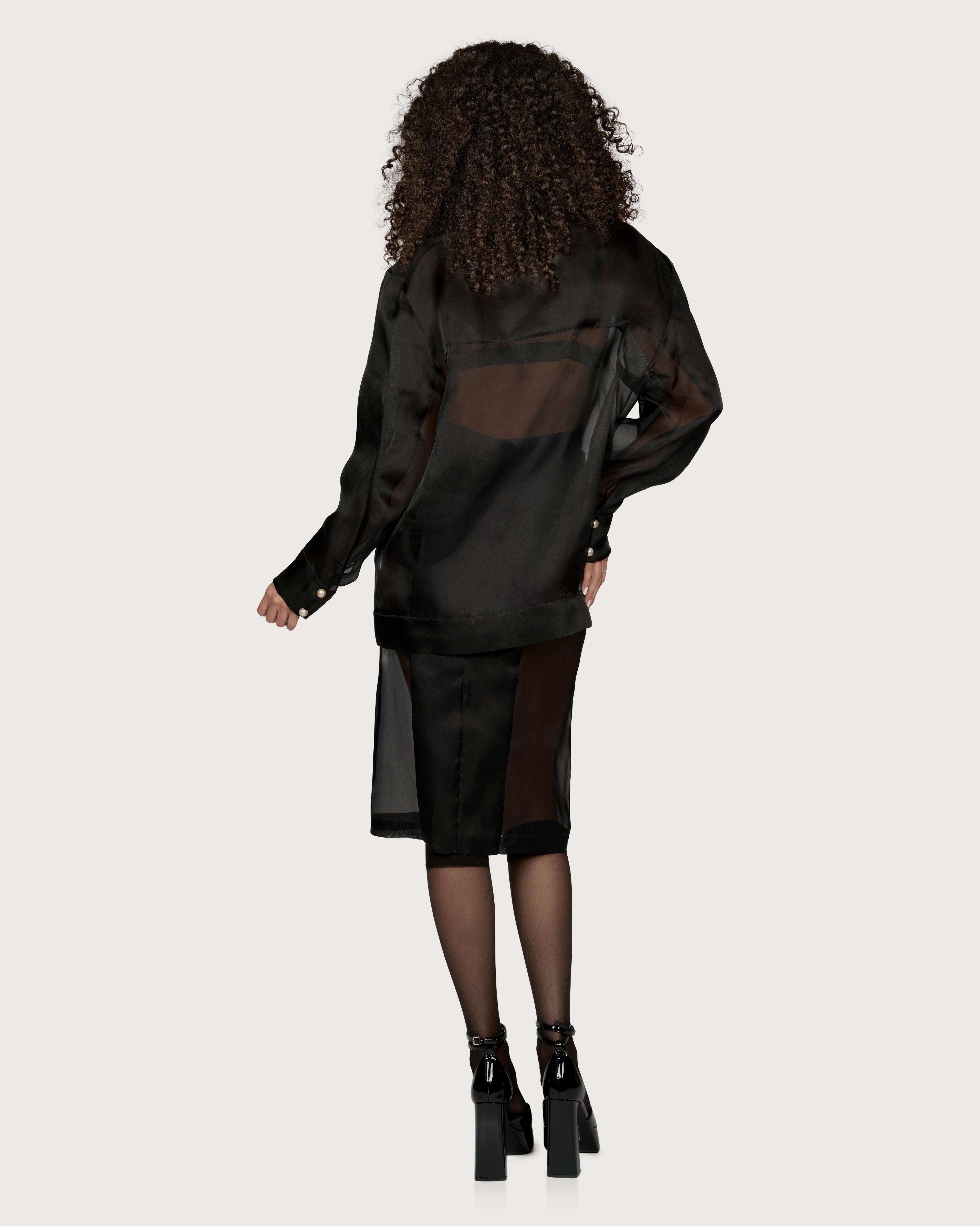 Geaca Bomber din Organza si Perle