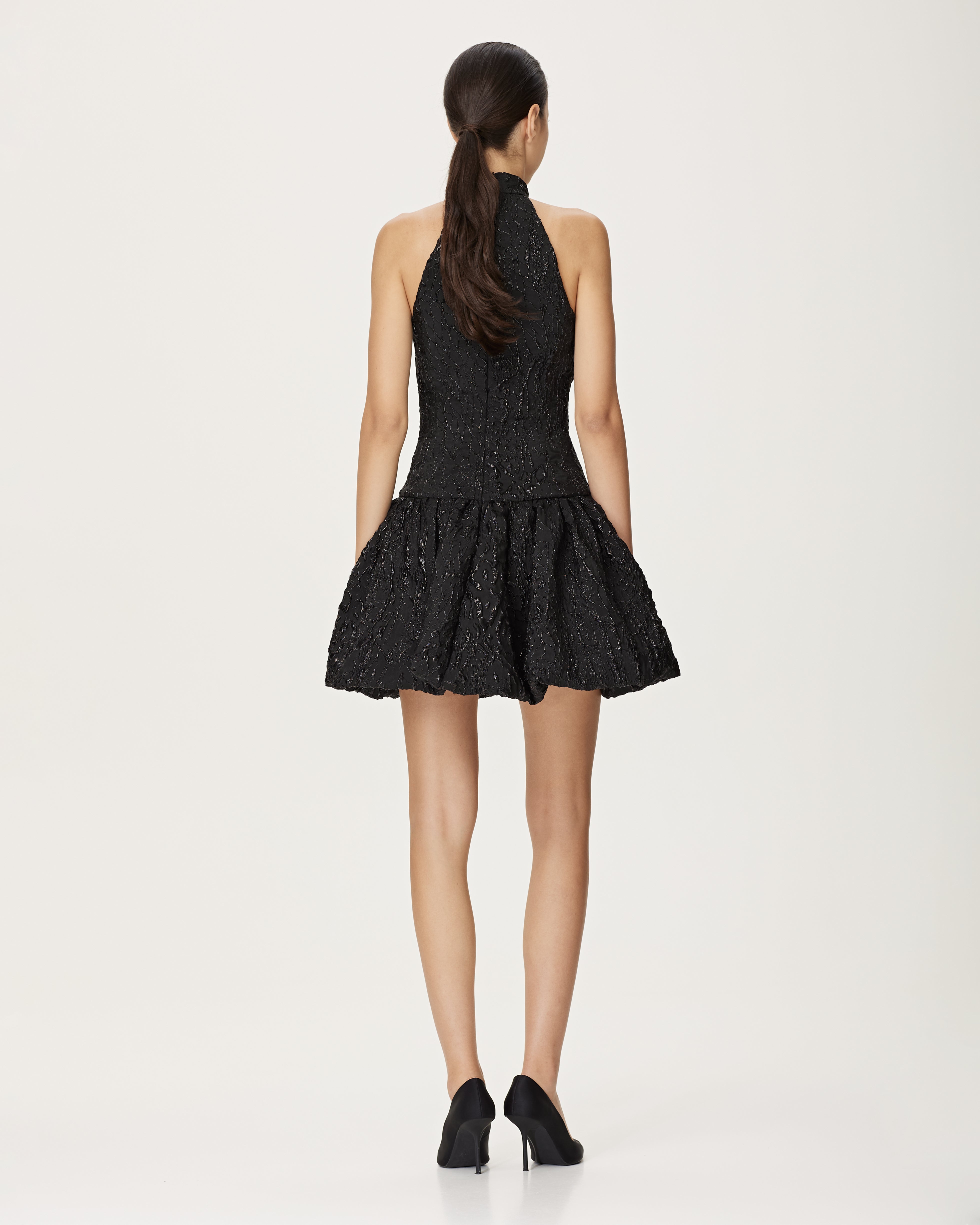 Jacquard Mini Baloon Dress